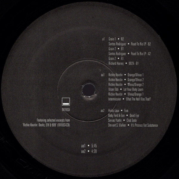 Richie Hawtin - Decks, EFX & 909 | M_nus (MINUS4) - 2