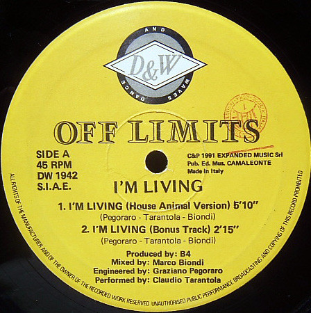 Off Limits - I'm Living | Dance And Waves (DW 1942)