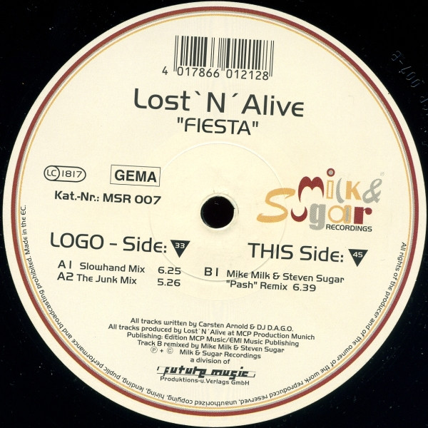 Lost 'N' Alive - Fiesta | Milk & Sugar Recordings (MSR 007)