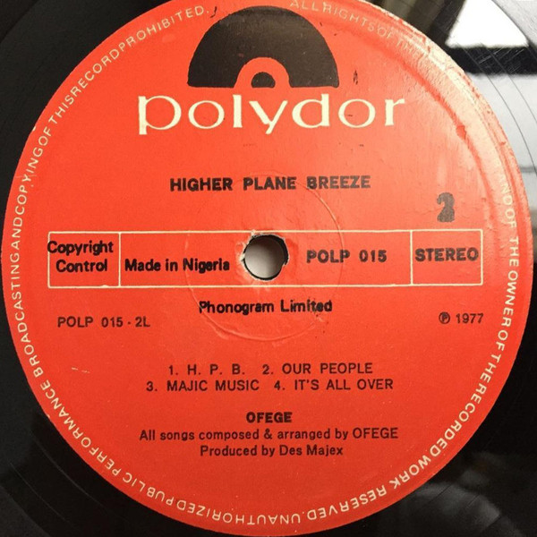 Ofege - Higher Plane Breeze | Polydor (POLP 015) - 4
