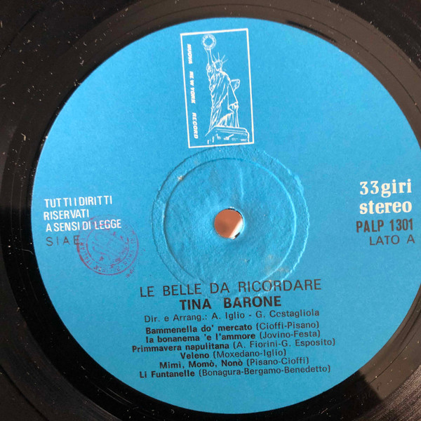 Tina Barone - Le Belle Da Ricordare | Nuova New York Record (PALP 13021) - 3 Tina Barone - Le Belle Da Ricordare | Nuova New York Record (PALP 13021) - 3