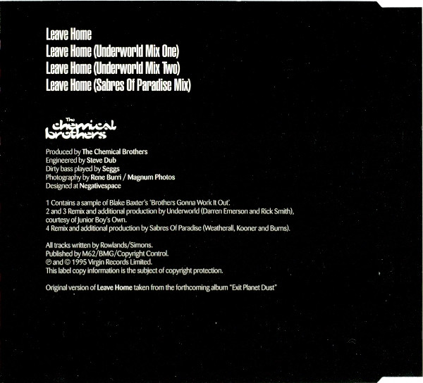 The Chemical Brothers - Leave Home | Junior Boy's Own (CHEMSD1) - 3 The Chemical Brothers - Leave Home | Junior Boy's Own (CHEMSD1) - 3