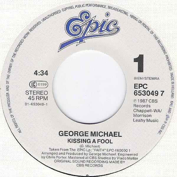 George Michael - Kissing A Fool. | Epic (653049 7) - 3