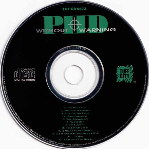 Phd - Without Warning | Tuff City (TUF CD 0573) - 3