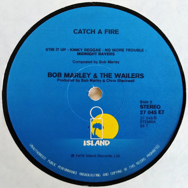 Bob Marley & The Wailers - Catch A Fire | Island Records (27 045 ET)