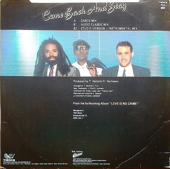 Bad Boys Blue - Come Back And Stay | Vidisco (MX 152) - 3