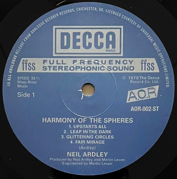 Neil Ardley - Harmony Of The Spheres | Analogue October Records (AOR-002-ST) - 3 Neil Ardley - Harmony Of The Spheres | Analogue October Records (AOR-002-ST) - 3