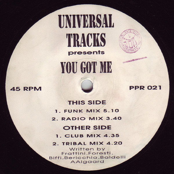 Universal Tracks - You Got Me | Paradise Project Records (PPR 021) - main Universal Tracks - You Got Me | Paradise Project Records (PPR 021) - main