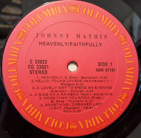Johnny Mathis - Heavenly And Faithfully (2LP) [Vinyl] | Columbia (CG 33621) - 3