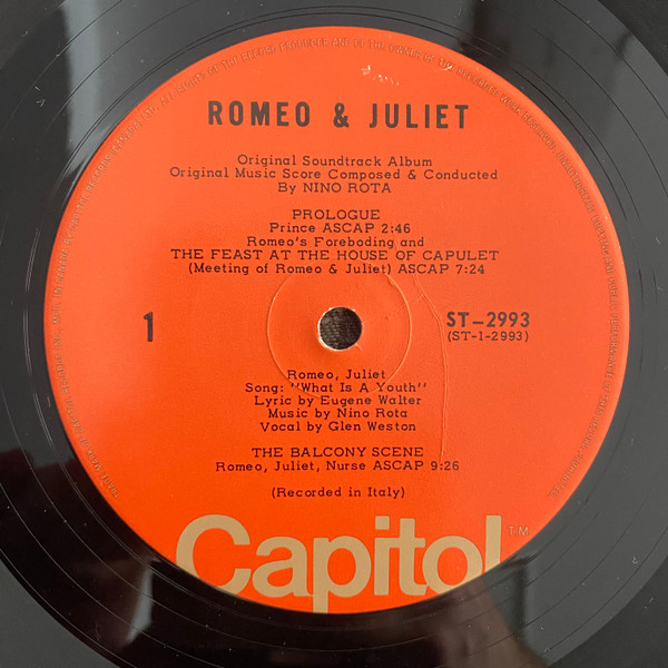 Nino Rota - Romeo & Juliet | Capitol Records (ST 2993) - 3