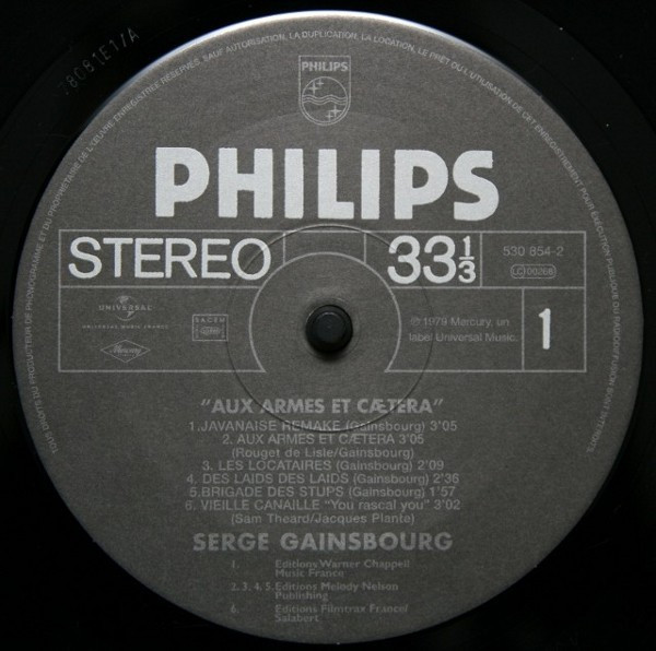 Serge Gainsbourg - Aux Armes Et Cætera | Mercury (530 854-2) - 4 Serge Gainsbourg - Aux Armes Et Cætera | Mercury (530 854-2) - 4