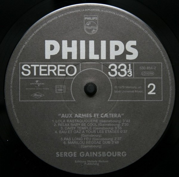 Serge Gainsbourg - Aux Armes Et Cætera | Mercury (530 854-2) - 3 Serge Gainsbourg - Aux Armes Et Cætera | Mercury (530 854-2) - 3