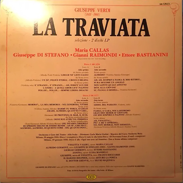Giuseppe Verdi - Maria Callas - La Traviata | International Joker Production (sm 1283/2) - 2