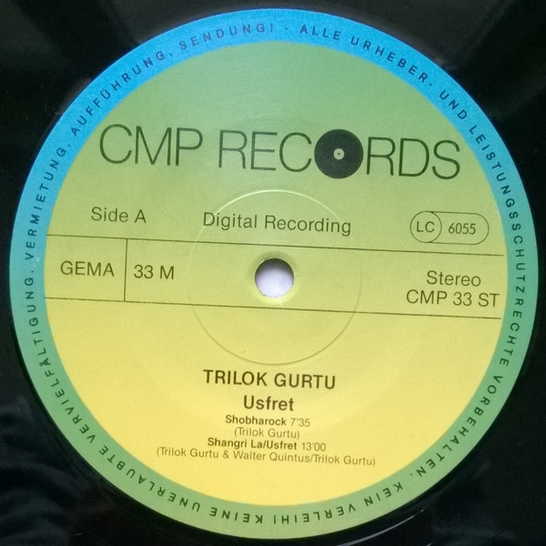 Trilok Gurtu - Usfret | CMP Records (CMP 33 ST) - 3 Trilok Gurtu - Usfret | CMP Records (CMP 33 ST) - 3