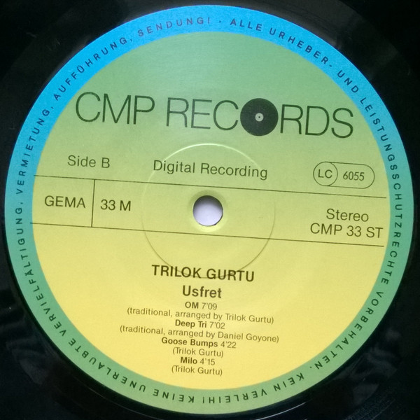Trilok Gurtu - Usfret | CMP Records (CMP 33 ST) - 4 Trilok Gurtu - Usfret | CMP Records (CMP 33 ST) - 4