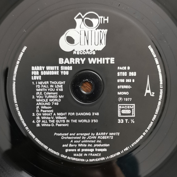 Barry White - Barry White Sings For Someone You Love | 20th Century Records (STEC 263) - 3 Barry White - Barry White Sings For Someone You Love | 20th Century Records (STEC 263) - 3