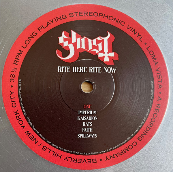 Ghost - Rite Here Rite Now (Original Motion Picture Soundtrack) (2LP - Limited Indie Edition - Silver Vinyl) [Vinyl] | Loma Vista (LVR04167) - 3