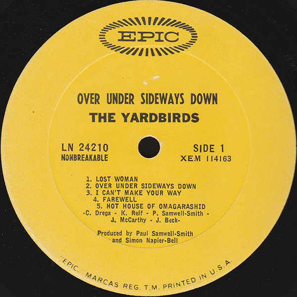 The Yardbirds - Over Under Sideways Down | Epic (LN 24210) - 3