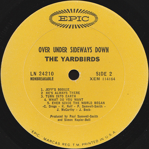 The Yardbirds - Over Under Sideways Down | Epic (LN 24210) - 4
