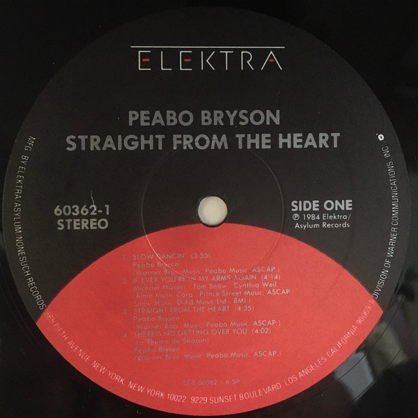 Peabo Bryson - Straight From The Heart | Elektra (60362-1) - 3
