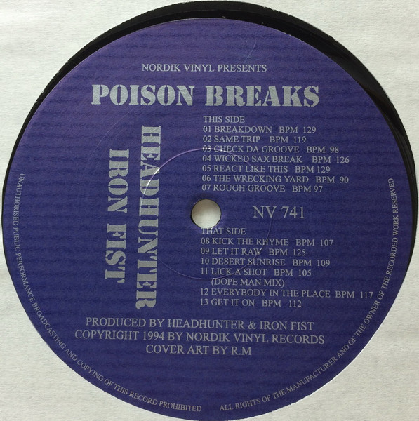Headhunter & Iron Fist - Poison Breaks | Nordik Vinyl (NV741) - 3 Headhunter & Iron Fist - Poison Breaks | Nordik Vinyl (NV741) - 3