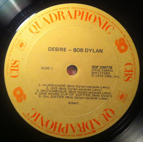 Bob Dylan - Desire | CBS (SQP 234778) - 4 Bob Dylan - Desire | CBS (SQP 234778) - 4
