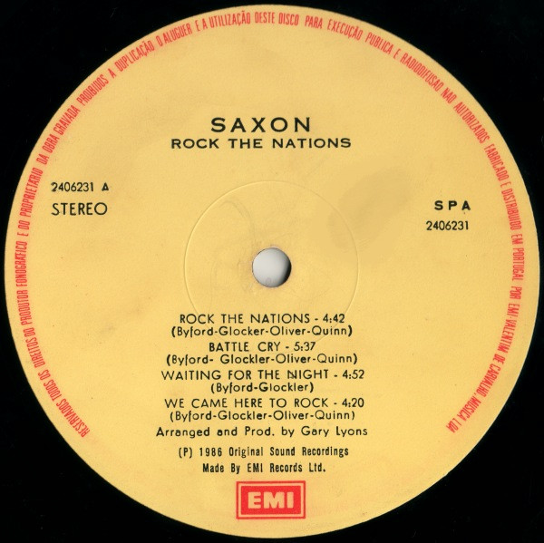 Saxon - Rock The Nations | EMI (24 0623 1) - 3