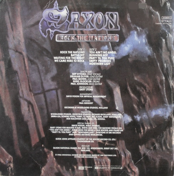Saxon - Rock The Nations | EMI (24 0623 1) - 2