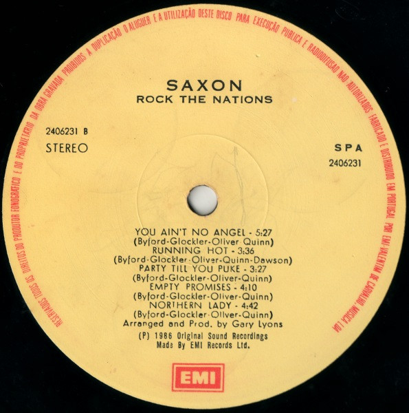 Saxon - Rock The Nations | EMI (24 0623 1) - 4