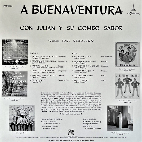 Julian Y Su Combo - A Buenaventura | Vampi Soul (VAMPI 229) - 2 Julian Y Su Combo - A Buenaventura | Vampi Soul (VAMPI 229) - 2