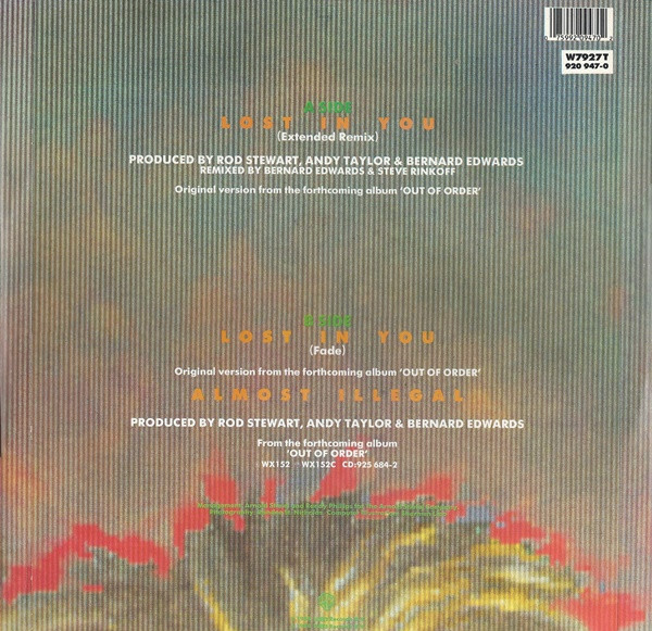 Rod Stewart - Lost In You (Extended Remix) (12") [Vinyl] | Warner Bros. Records (W7927T) - 2