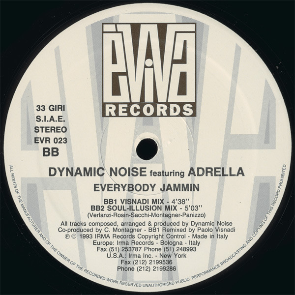 Dynamic Noise Featuring Adrella - Everybody Jammin (The Blue Sides) | Èviva Records (EVR 023) - 4 Dynamic Noise Featuring Adrella - Everybody Jammin (The Blue Sides) | Èviva Records (EVR 023) - 4