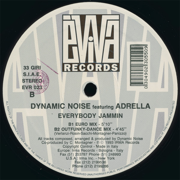 Dynamic Noise Featuring Adrella - Everybody Jammin (The Blue Sides) | Èviva Records (EVR 023) - 3 Dynamic Noise Featuring Adrella - Everybody Jammin (The Blue Sides) | Èviva Records (EVR 023) - 3
