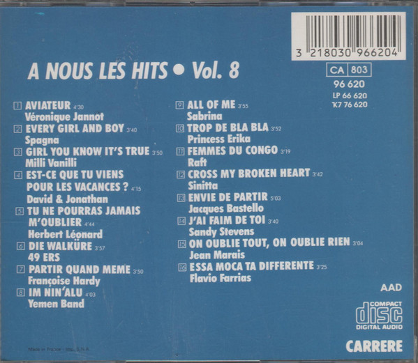 Various - A Nous Les Hits Vol 8 | Carrere (96 620) - 2