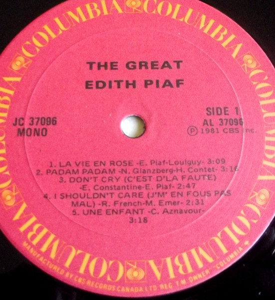 Edith Piaf - The Great Edith Piaf | Columbia (JC 37096) - 3 Edith Piaf - The Great Edith Piaf | Columbia (JC 37096) - 3