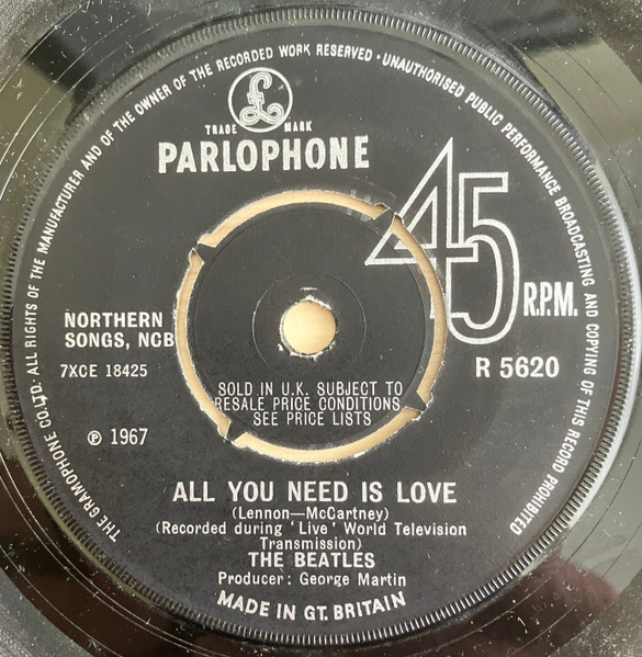 The Beatles - All You Need Is Love | Parlophone (R 5620)