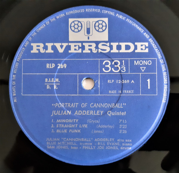 The Cannonball Adderley Quintet - Portrait Of Cannonball | Riverside Records (RLP 269) - 3 The Cannonball Adderley Quintet - Portrait Of Cannonball | Riverside Records (RLP 269) - 3