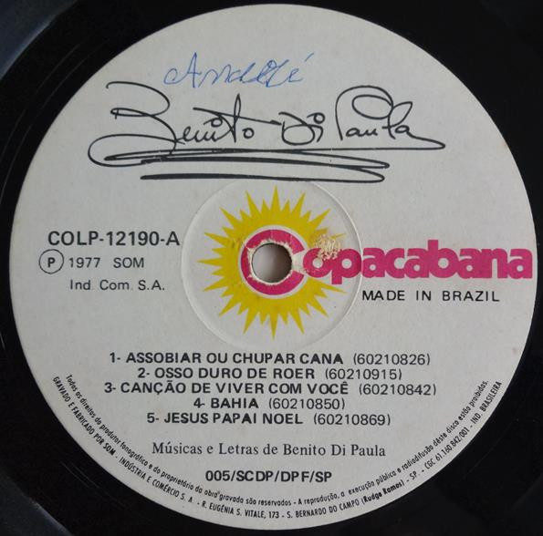 Benito Di Paula - Benito Di Paula | Copacabana (COLP 12.190) - 3