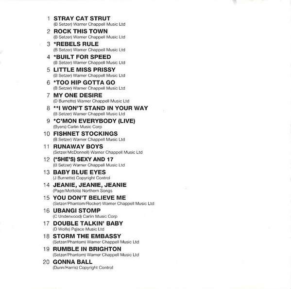 Stray Cats - Back To The Alley, The Best Of The Stray Cats | Arista (260 963) - 4