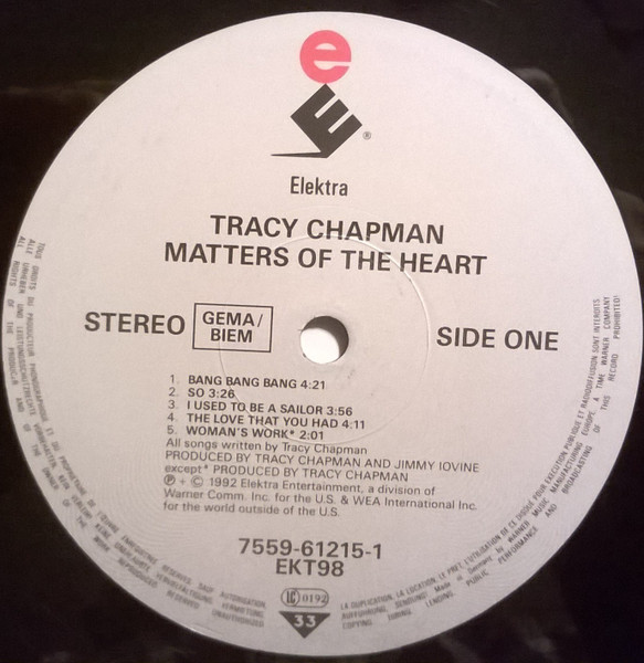 Tracy Chapman - Matters Of The Heart | Elektra (7559-61215-1) - 3
