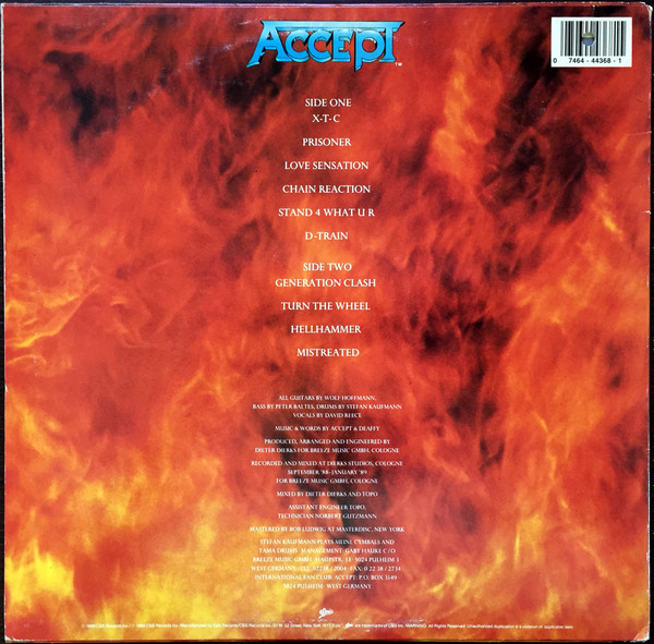 Accept - Eat The Heat | Epic (FE 44368)