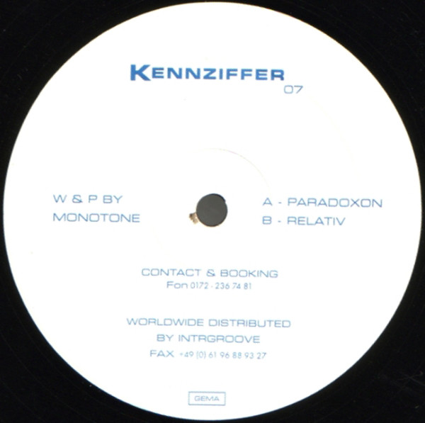 DJ Monotone - Paradoxon | Kennziffer (Ziffer 007) - 2