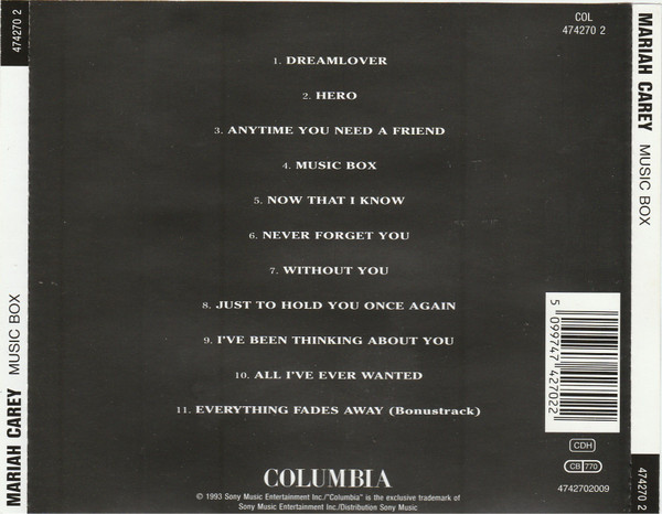 Mariah Carey - Music Box | Columbia (474270 2) - 2