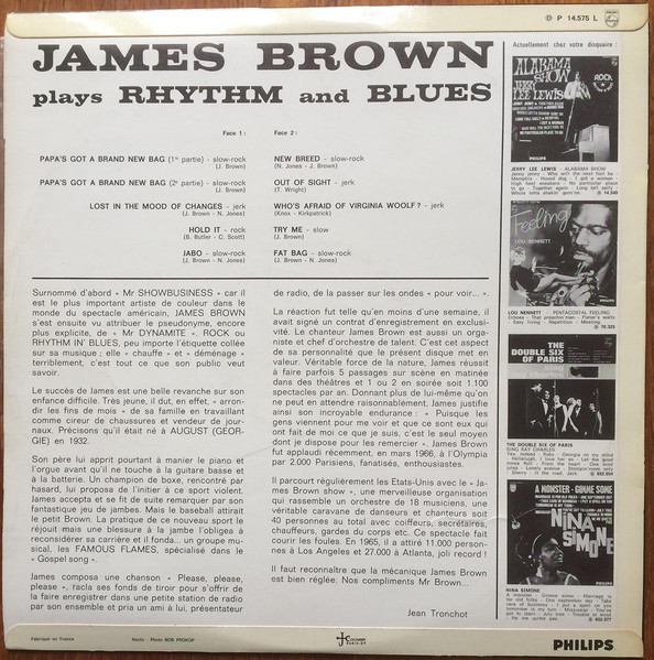 James Brown - James Brown Plays Rhythm And Blues | Philips (P 14.575 L) - 2 James Brown - James Brown Plays Rhythm And Blues | Philips (P 14.575 L) - 2