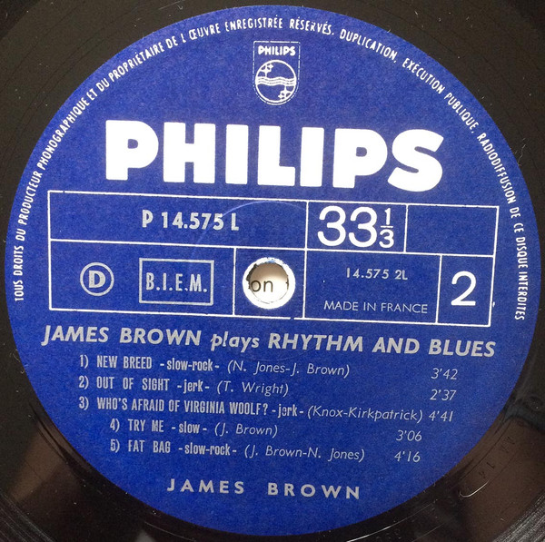 James Brown - James Brown Plays Rhythm And Blues | Philips (P 14.575 L) - 4 James Brown - James Brown Plays Rhythm And Blues | Philips (P 14.575 L) - 4
