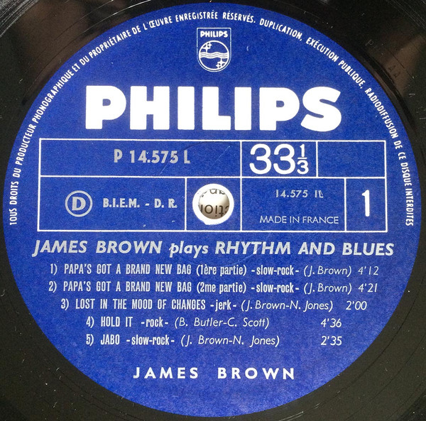 James Brown - James Brown Plays Rhythm And Blues | Philips (P 14.575 L) - 3 James Brown - James Brown Plays Rhythm And Blues | Philips (P 14.575 L) - 3