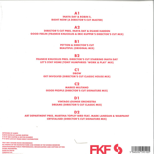 Frankie Knuckles & Eric Kupper / Director's Cut - The Director’s Cut Collection (Volume Three) | SoSure Music (SSMDCLP1V3) - 2 Frankie Knuckles & Eric Kupper / Director's Cut - The Director’s Cut Collection (Volume Three) | SoSure Music (SSMDCLP1V3) - 2
