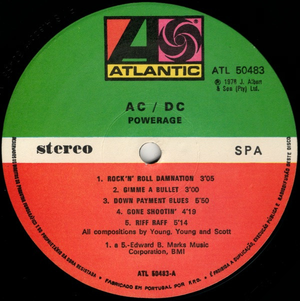 AC/DC - Powerage | Atlantic (ATL 50483) - 2