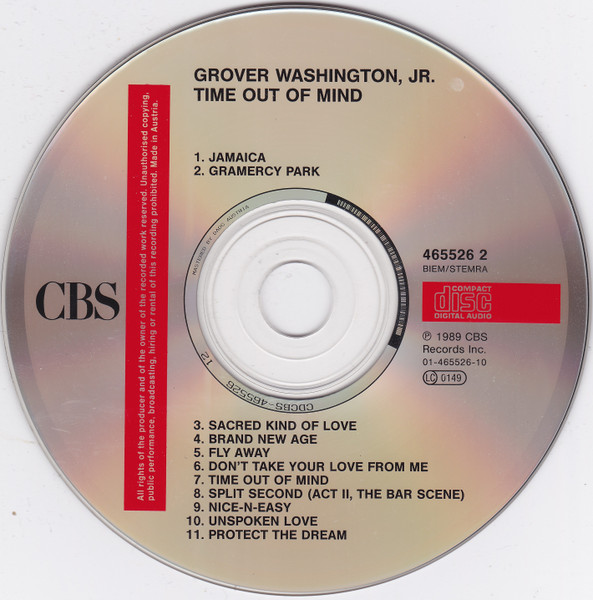 Grover Washington, Jr. - Time Out Of Mind | CBS (465526 2) - 3