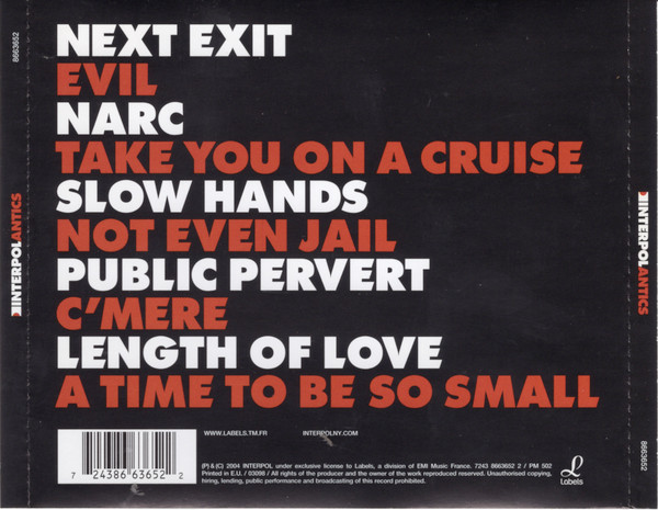 Interpol - Antics | Labels (7243 8663652 2) - 2